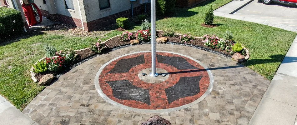 Commercial property in Kingwood, TX, with pavers and landscaping.
