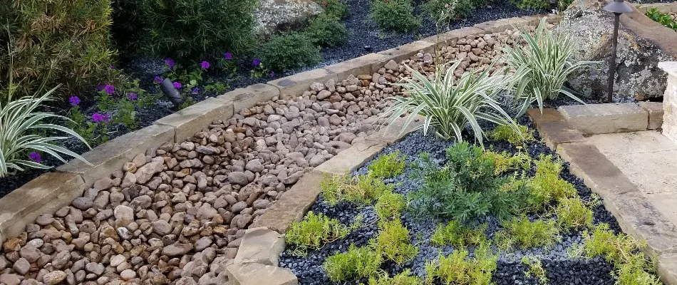 Rocks for French drain and landscaping in Kingwood, TX.